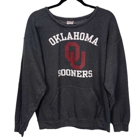 OU OKLAHOMA UNIVERSITY Women's SWEATSHIRT Gray Size LARGE - Picture 1 of 2